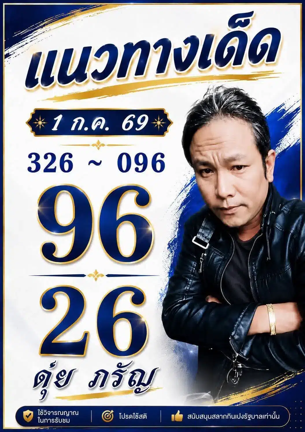 เลขเด็ดดุ่ย ภรัญฯ 1/7/69